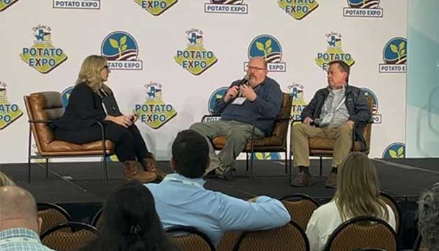 Chad Hutchinson speaks at the Potato Expo 2026
