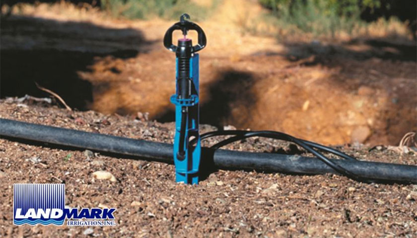 Netafim sprinklers in Landmark Custom Solutions