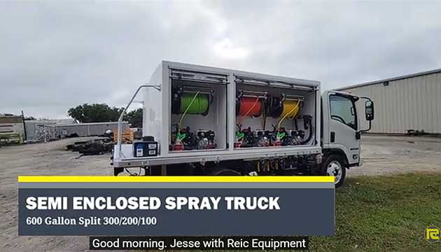 Reddick Cemi-Enclosed Spray Truck